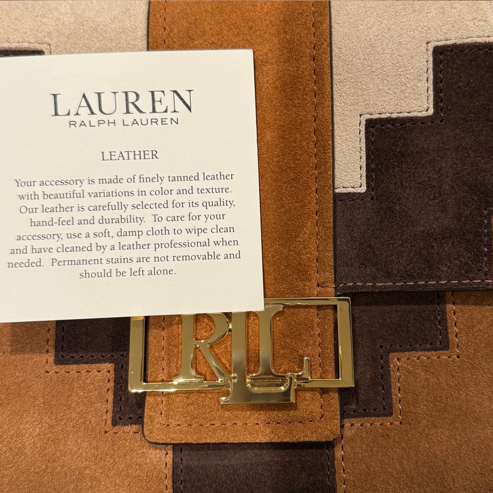 Ralph Lauren suede leather purse